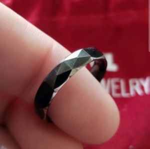 Matching black tungsten wedding bands